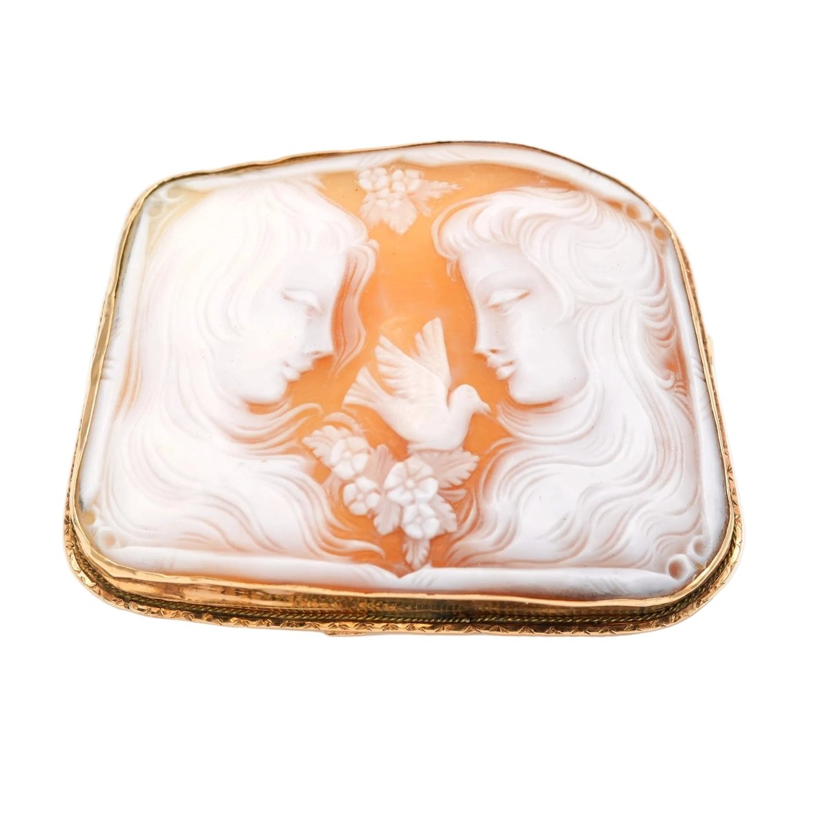Broche Épingle en or jaune et camée - Castafiore