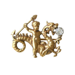 Broche Épingle en or jaune et diamant - Castafiore