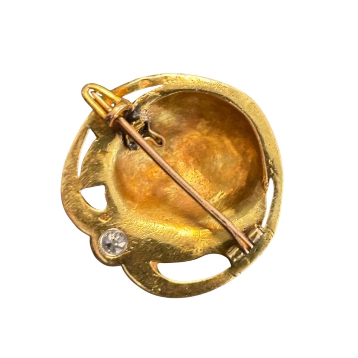 Broche Épingle en or jaune et diamant