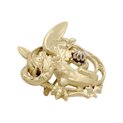 Broche Épingle en or jaune et diamant - Castafiore
