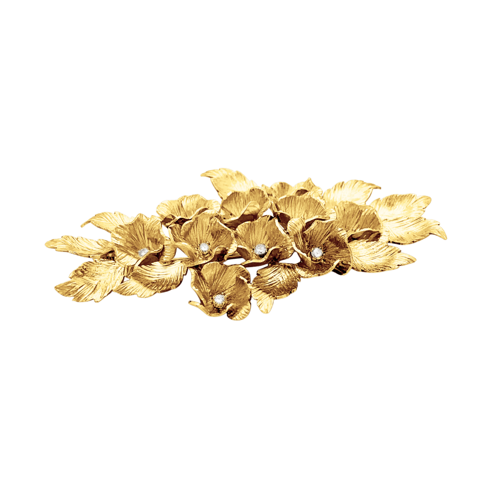 Broche Épingle en or jaune et diamant - Castafiore