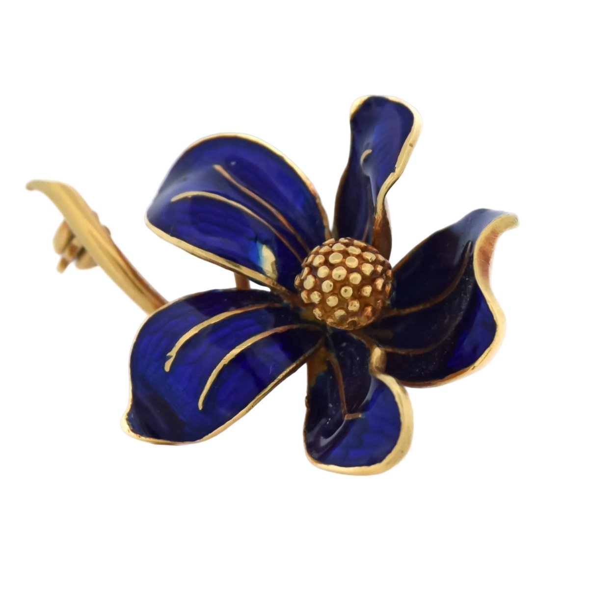 Broche Épingle en or jaune et émail - Castafiore