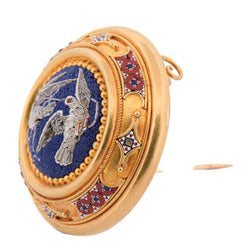 Broche Épingle en or jaune et émail - Castafiore
