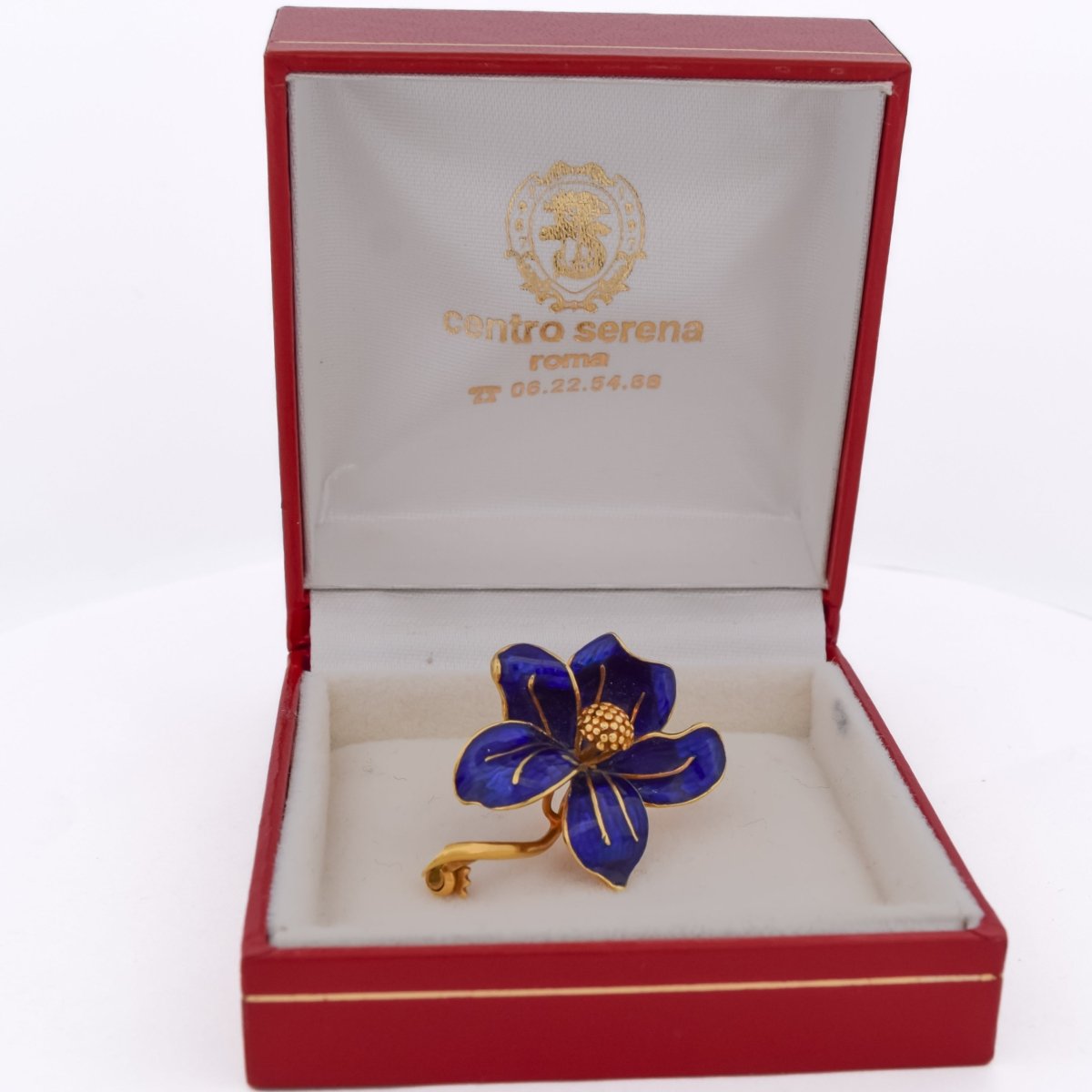 Broche Épingle en or jaune et émail - Castafiore