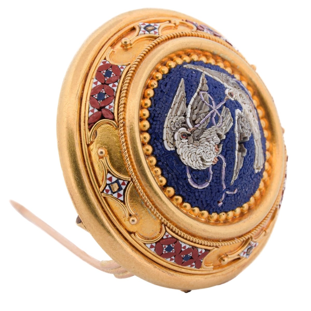 Broche Épingle en or jaune et émail - Castafiore