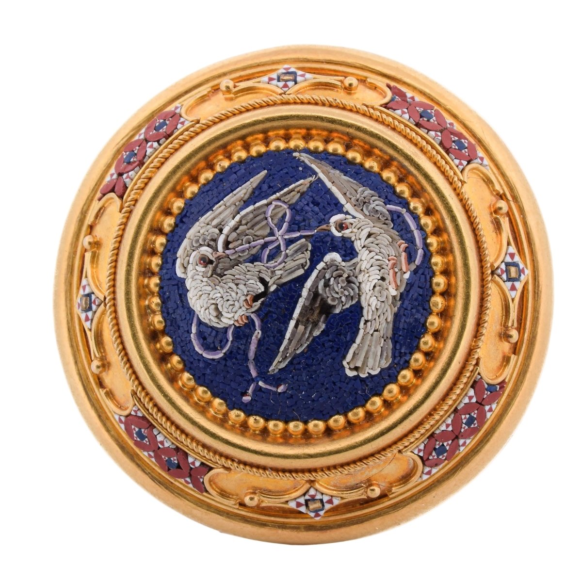 Broche Épingle en or jaune et émail - Castafiore