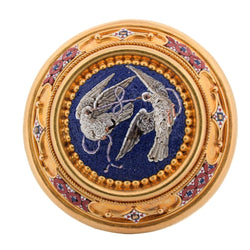 Broche Épingle en or jaune et émail - Castafiore