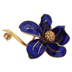 Broche Épingle en or jaune et émail - Castafiore