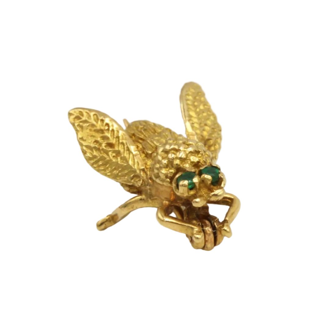 Broche Épingle en or jaune et émeraudes - Castafiore