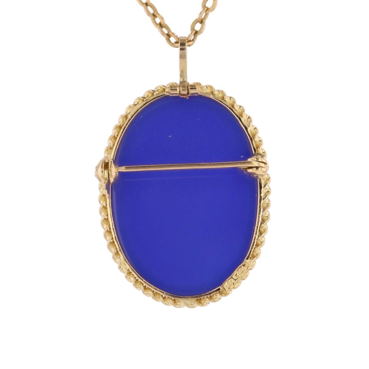 Broche Épingle en or jaune et pâte de verre - Castafiore