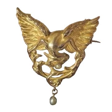 Broche Épingle en or jaune et perle - Castafiore