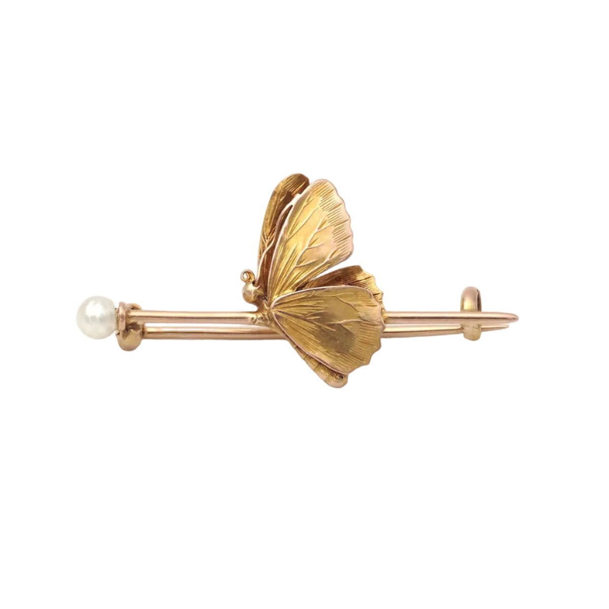 Broche Épingle en or jaune et perle - Castafiore