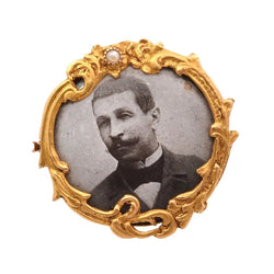 Broche Épingle en or jaune et perle - Castafiore