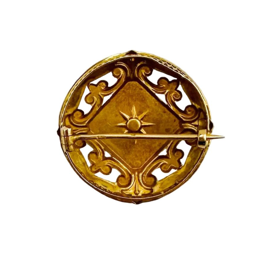 Broche Épingle en or jaune et perle - Castafiore