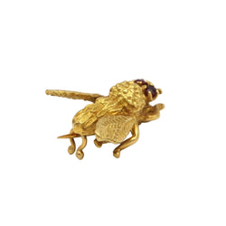 Broche Épingle en or jaune et rubis - Castafiore