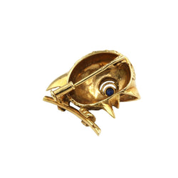 Broche Épingle en or jaune et saphir - Castafiore