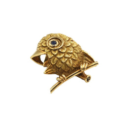 Broche Épingle en or jaune et saphir - Castafiore
