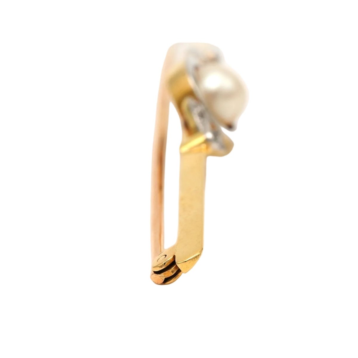 Broche Épingle en or jaune, perle et diamants - Castafiore