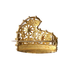 Broche Épingle en or jaune, rubis et diamants - Castafiore