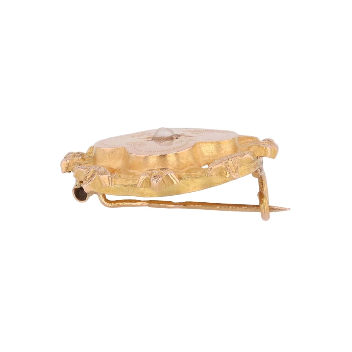 Broche Épingle en or rose et perle - Castafiore