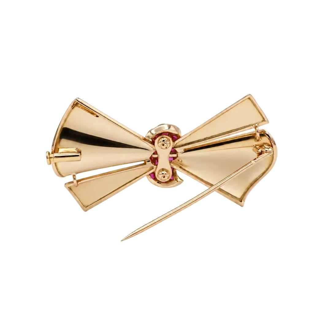 Broche Épingle en or rose et rubis - Castafiore