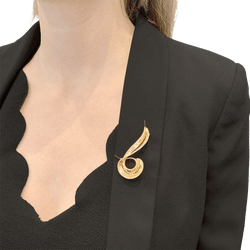 Broche Épingle "Volute" en or rose - Castafiore