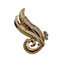 Broche feuille époque 1950 - Castafiore
