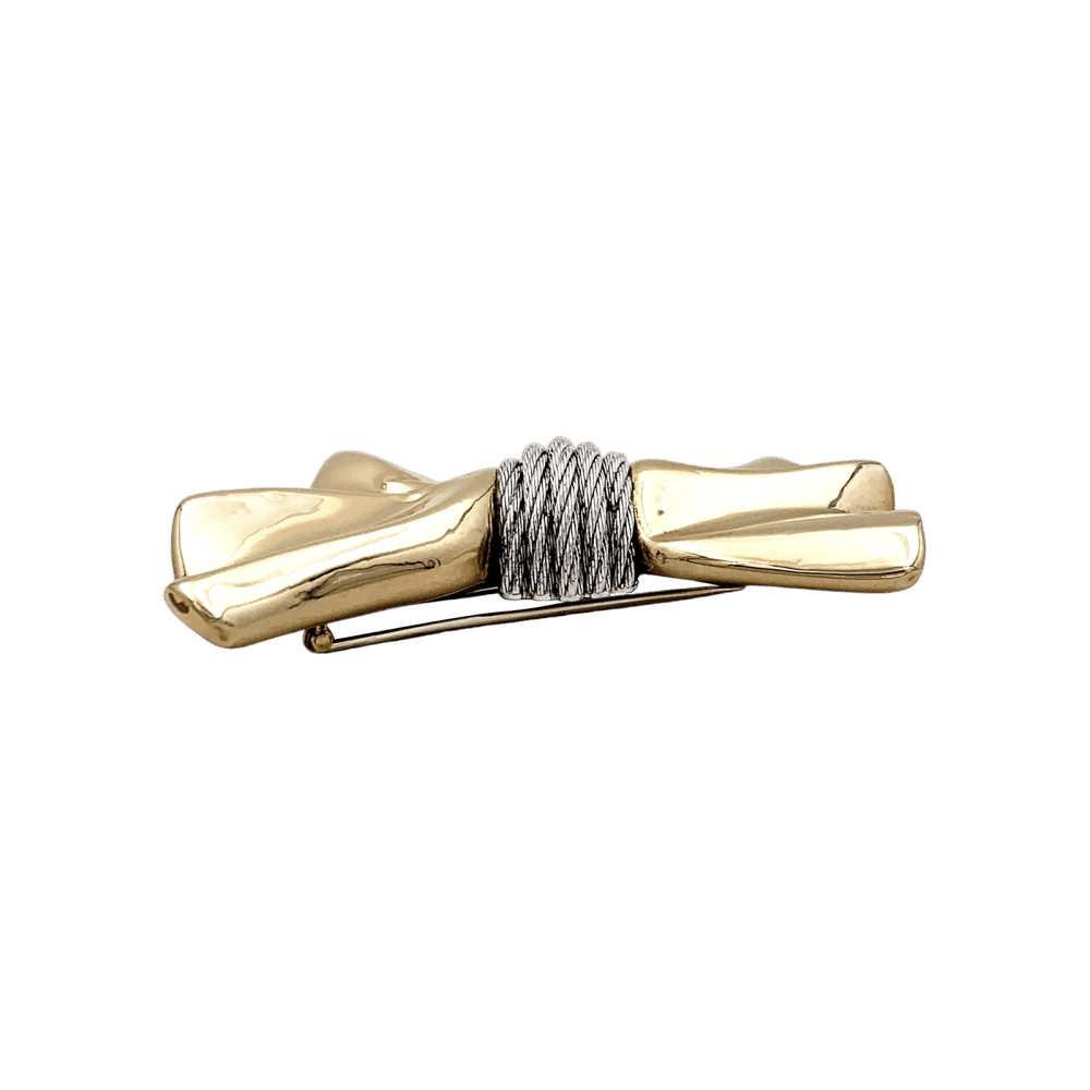 Broche FRED en or jaune et acier - Castafiore