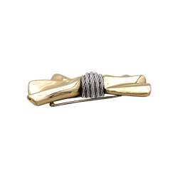 Broche FRED en or jaune et acier - Castafiore