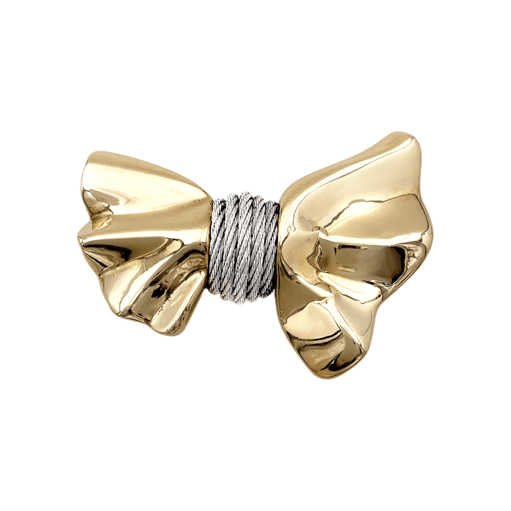 Broche FRED en or jaune et acier - Castafiore