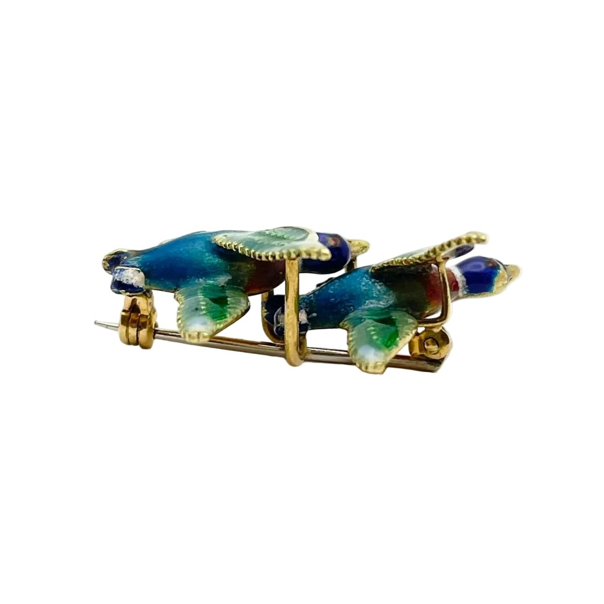 Broche GUCCI en or jaune et émail - Castafiore