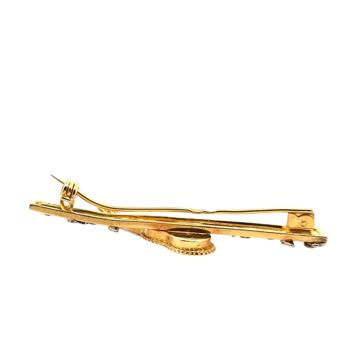 Broche Guitare en or blanc, or jaune et diamants - Castafiore