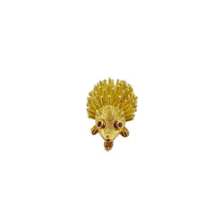 Broche Hérisson en or jaune et rubis - Castafiore