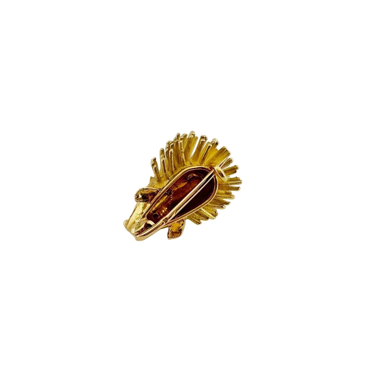 Broche Hérisson en or jaune et rubis - Castafiore