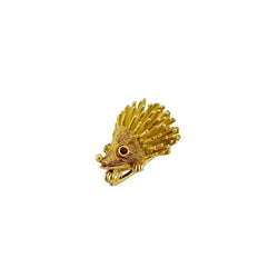 Broche Hérisson en or jaune et rubis - Castafiore