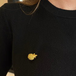 Broche Hérisson en or jaune et rubis - Castafiore