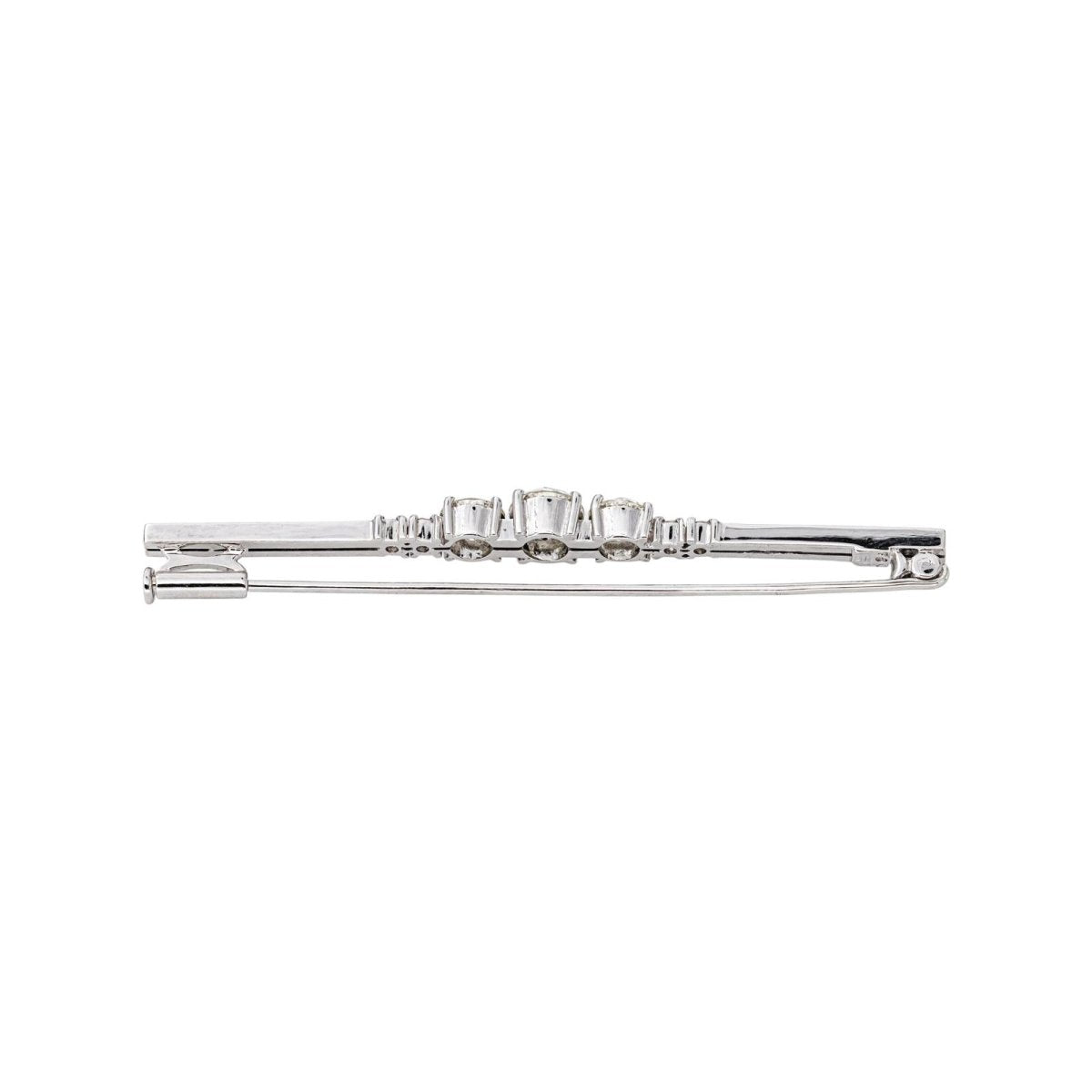 Broche Or blanc Diamant - Castafiore