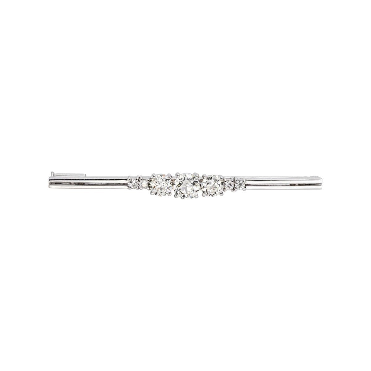 Broche Or blanc Diamant - Castafiore