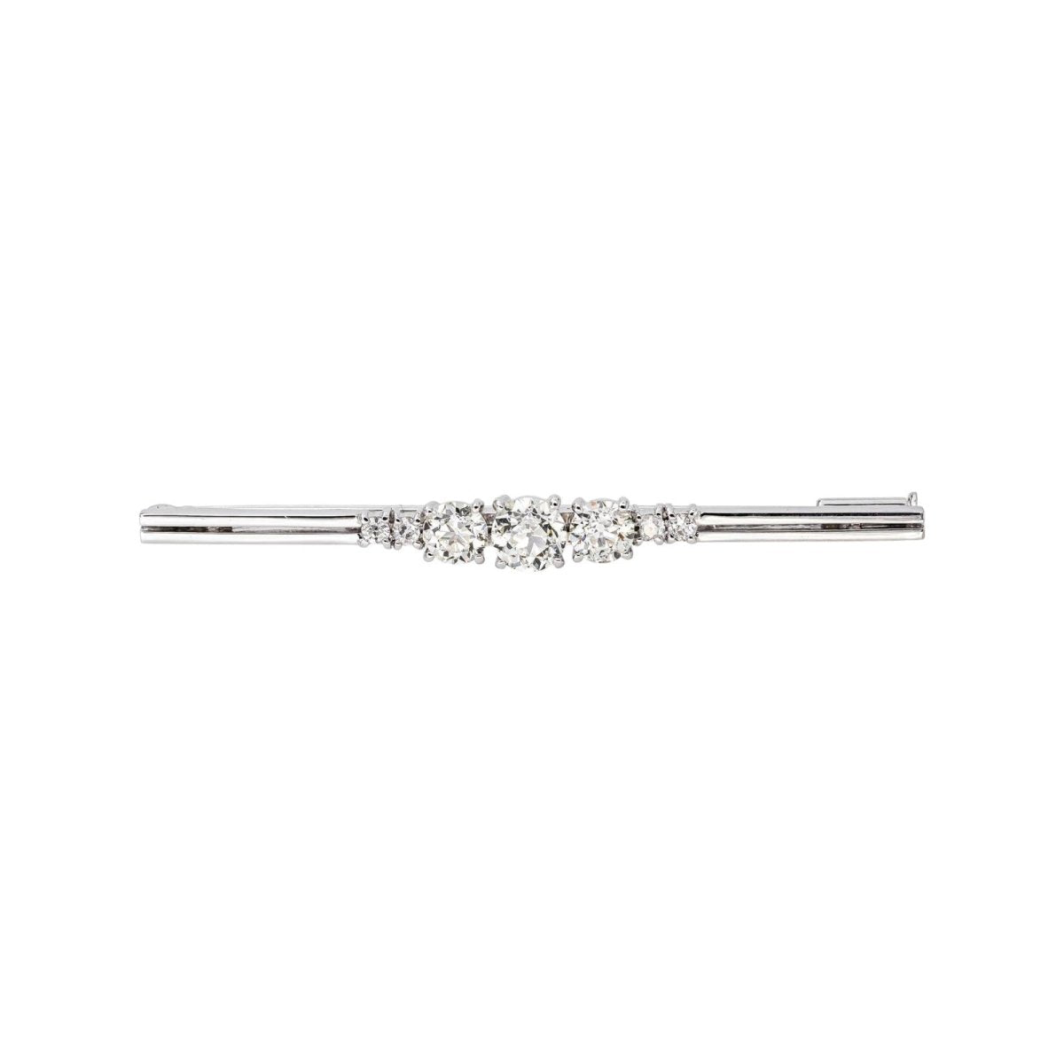Broche Or blanc Diamant - Castafiore