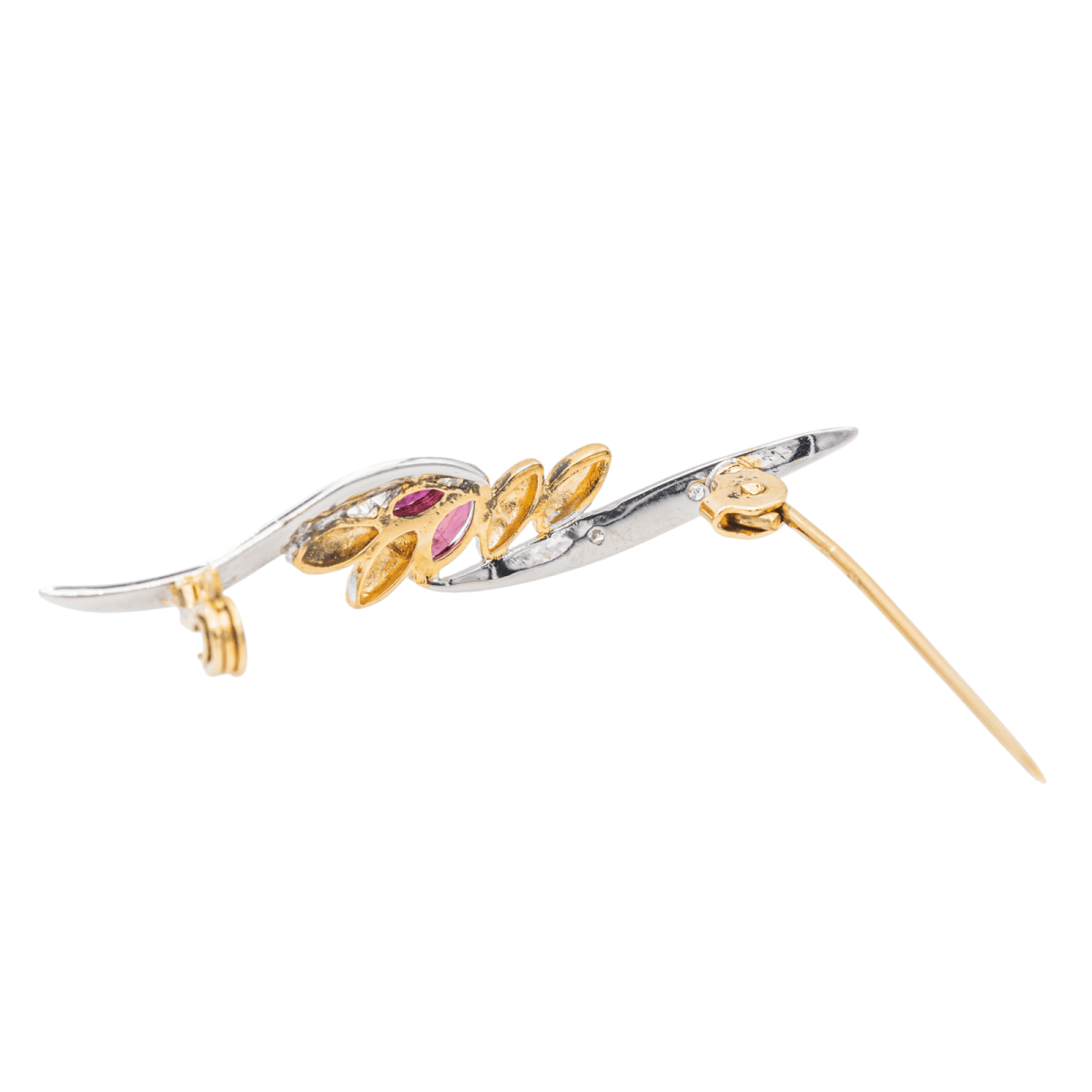 Broche Or jaune Rubis - Castafiore