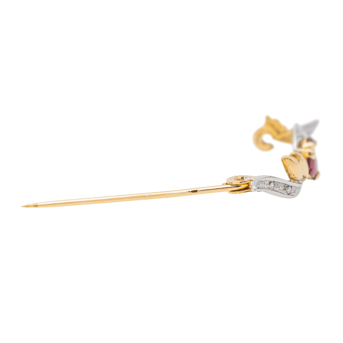 Broche Or jaune Rubis - Castafiore