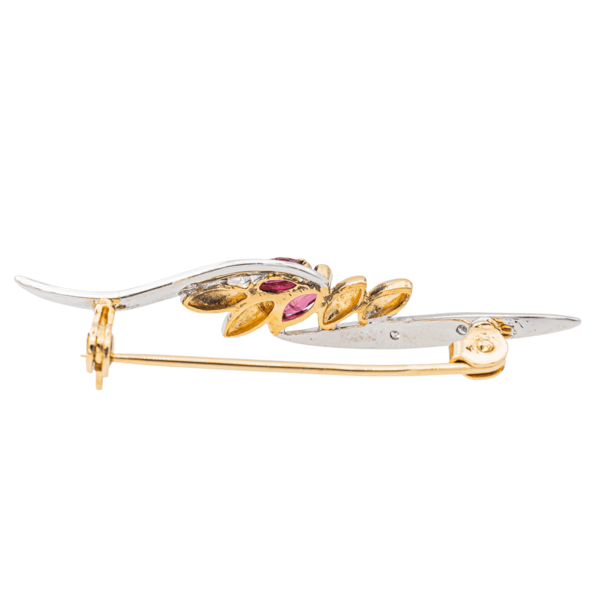 Broche Or jaune Rubis - Castafiore