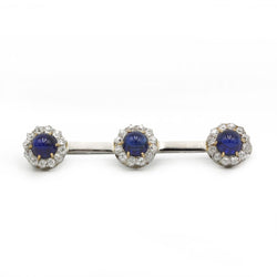 Broche - Or, Platine, Diamants & Saphirs - Castafiore