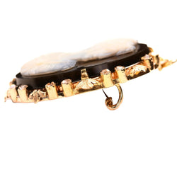 Broche Pendentif en or jaune, or rose, agate et diamants - Castafiore