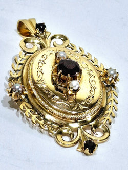 Broche pendentif en or rose, Napoléon III - Castafiore