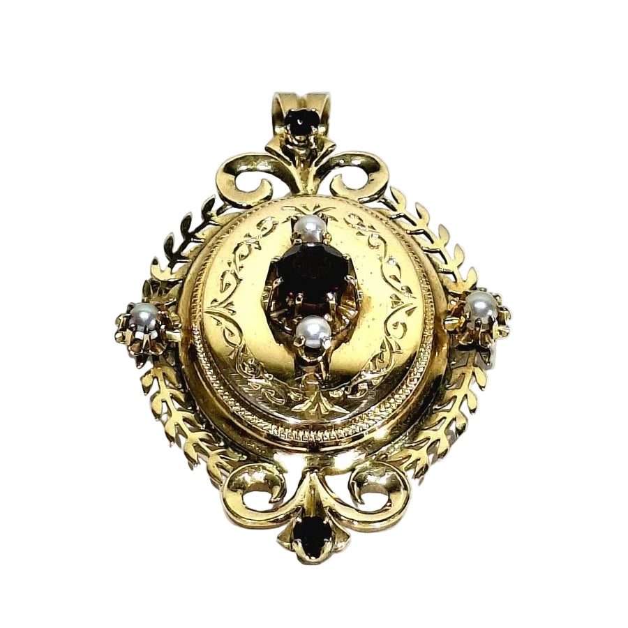 Broche pendentif en or rose, Napoléon III - Castafiore