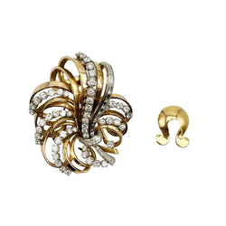 Broche/Pendentif et Collier BOUCHERON en platine, or rose, or jaune et diamants - Castafiore
