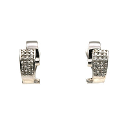 Boucles d'oreilles Clips en or blanc et diamants