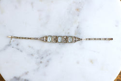 Bracelet en or blanc, aigues-marines et diamants