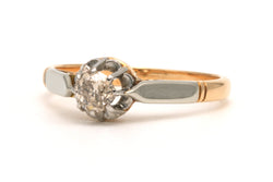 Bague Solitaire en or jaune et diamant